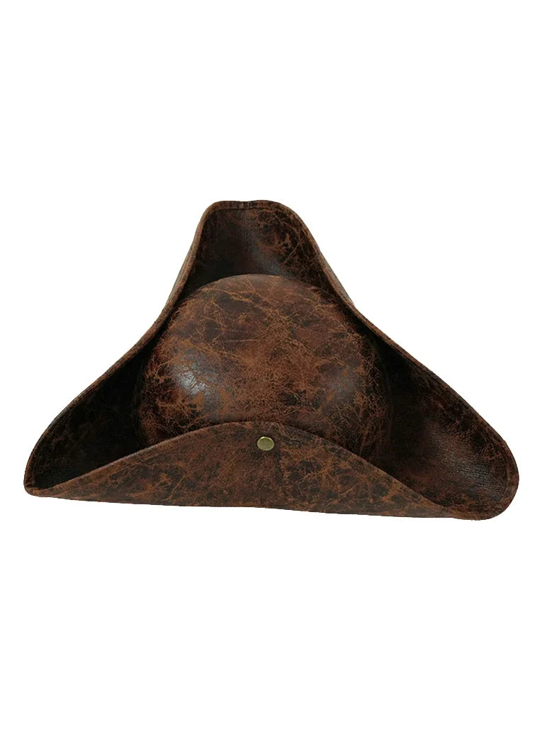 Pirate Triangle Leather Hat