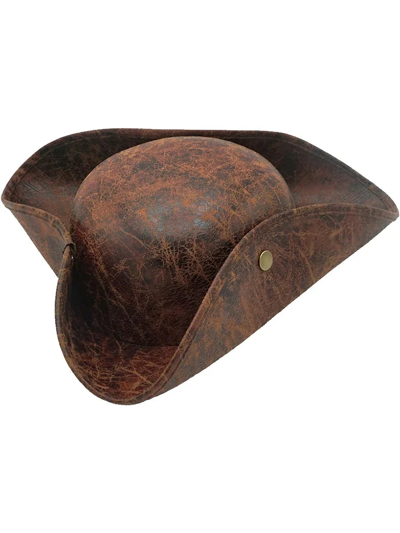Pirate Triangle Leather Hat