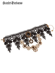 Steampunk Gear Lace Chocker