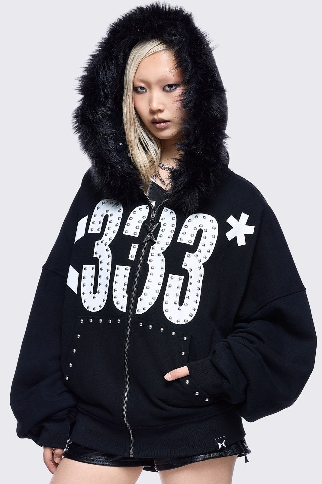 <333 Zip Up Hoodie