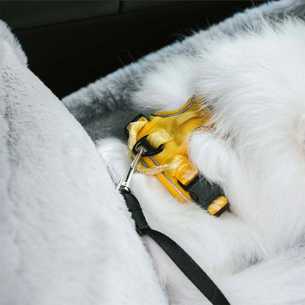 3 in 1 Fluffy Warmth Safe Dog Booster Car Seat Bed - Winter Cruiser