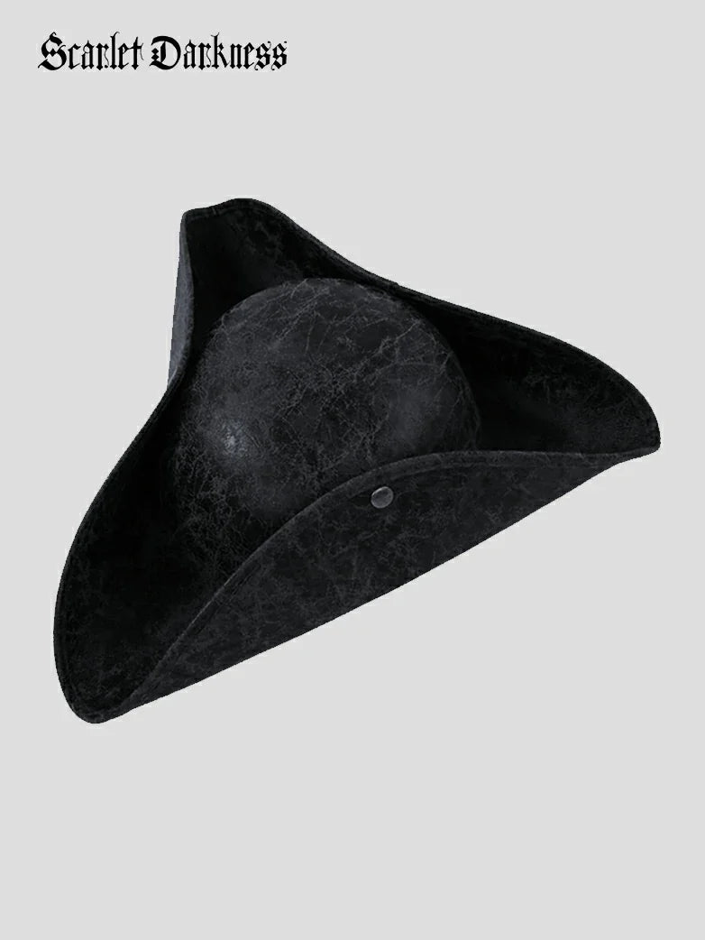Pirate Triangle Leather Hat