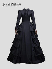 Victorian Gothic Multi-Layer Ball Gown