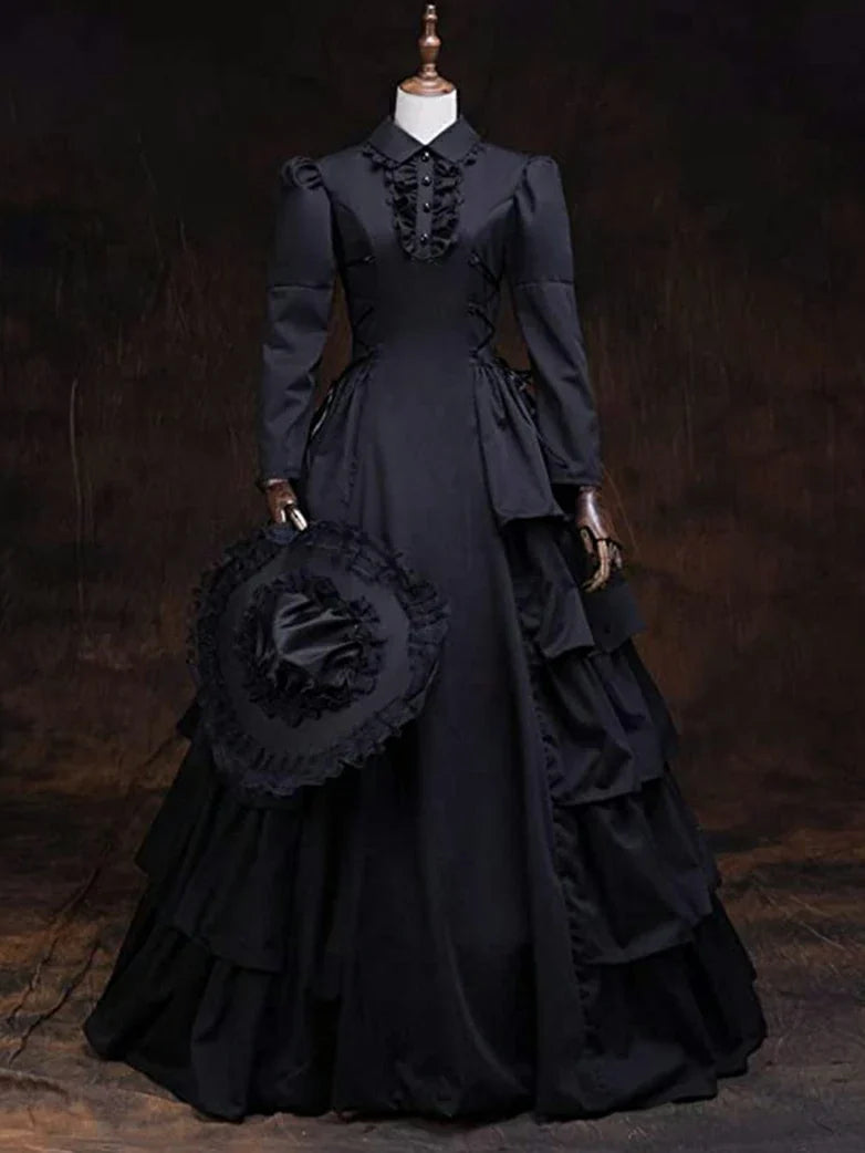 Victorian Gothic Multi-Layer Ball Gown