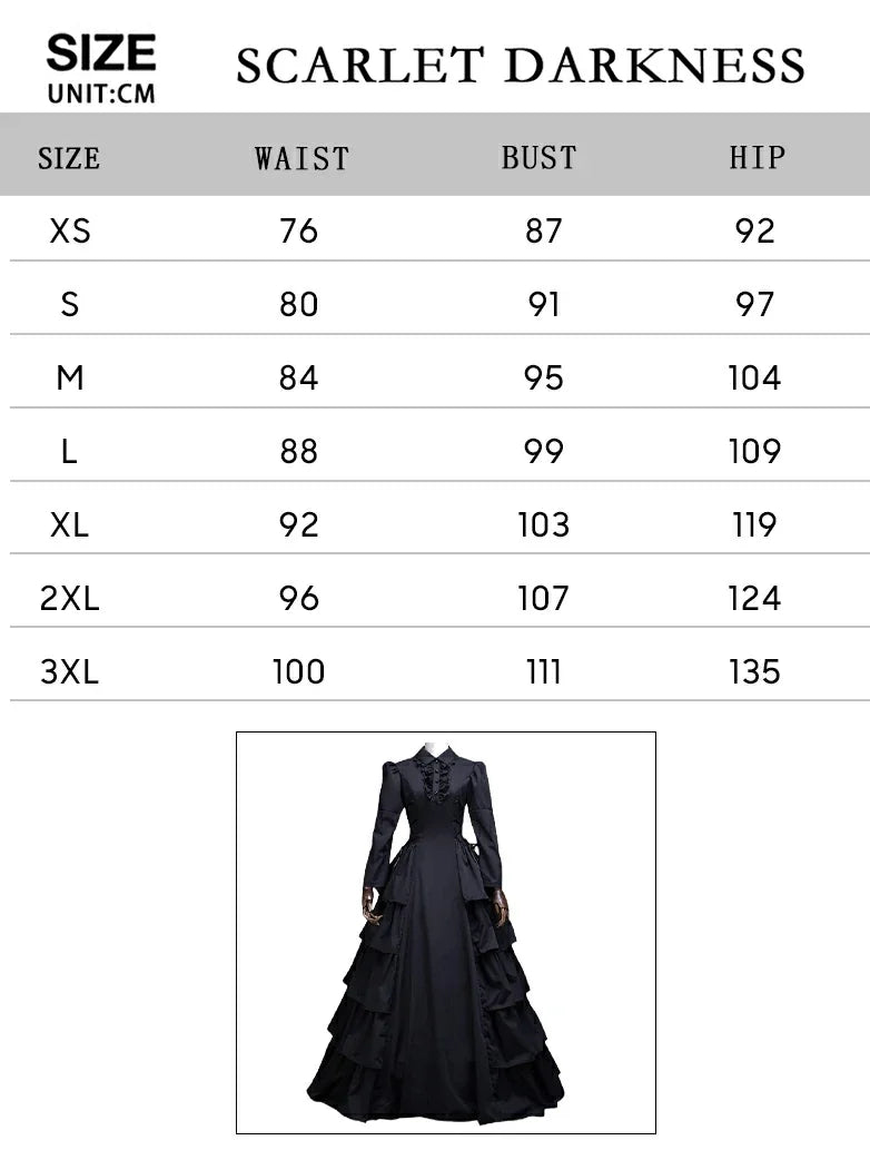 Victorian Gothic Multi-Layer Ball Gown