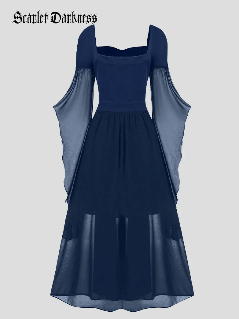 2025 Halloween Witch Fairy Tie-Strap Long Dress