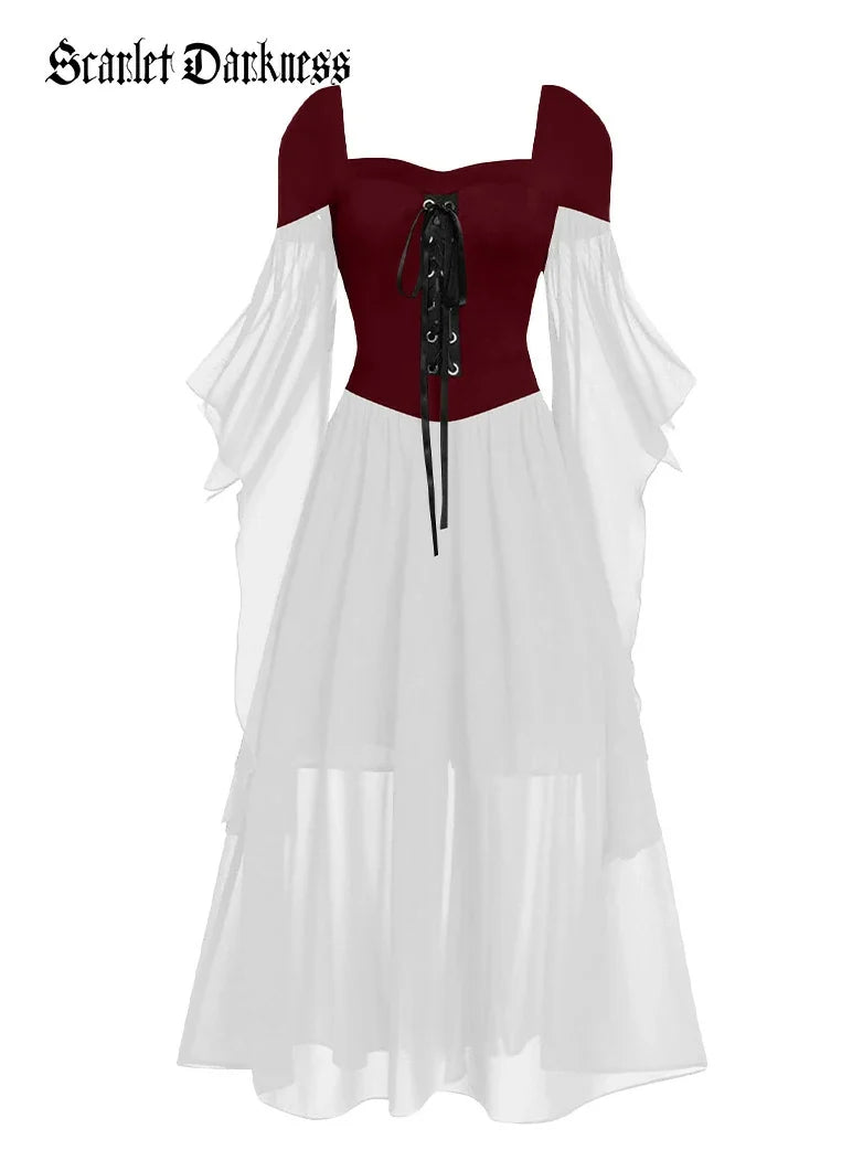 2025 Halloween Witch Fairy Tie-Strap Long Dress
