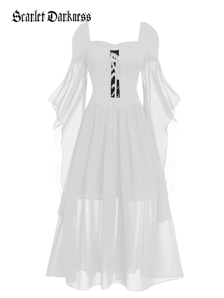 2025 Halloween Witch Fairy Tie-Strap Long Dress