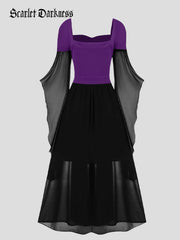 2025 Halloween Witch Fairy Tie-Strap Long Dress