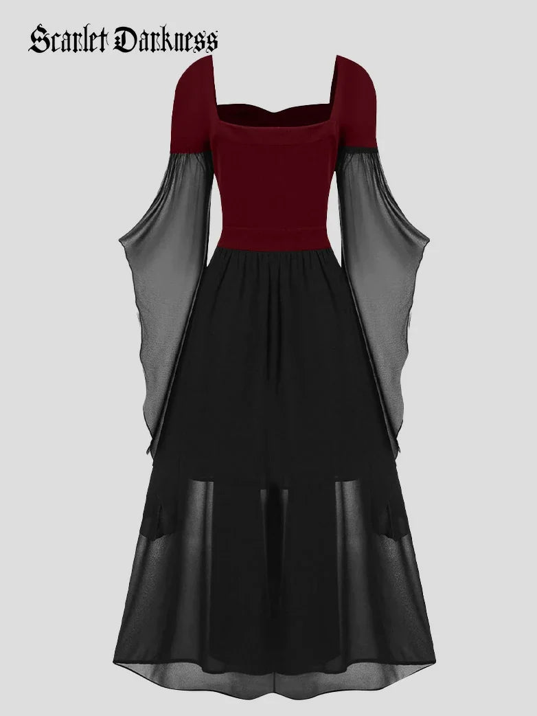 2025 Halloween Witch Fairy Tie-Strap Long Dress
