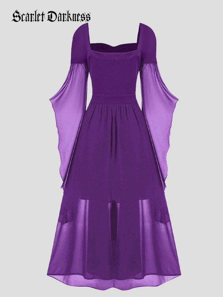 2025 Halloween Witch Fairy Tie-Strap Long Dress