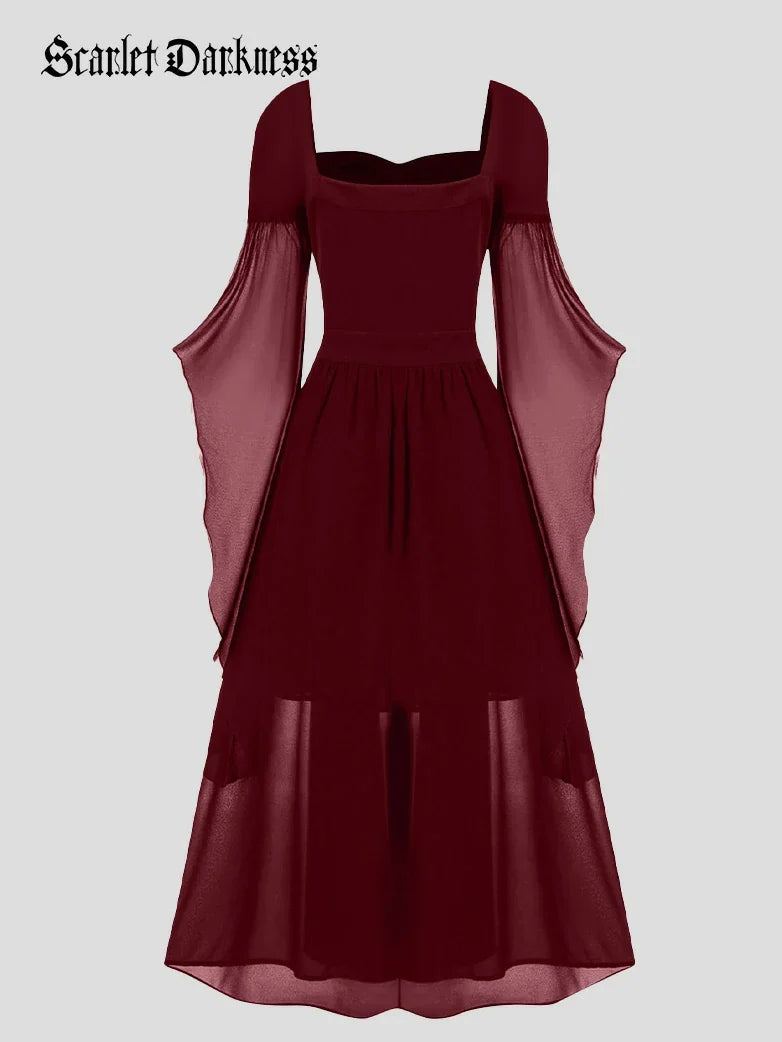 2025 Halloween Witch Fairy Tie-Strap Long Dress