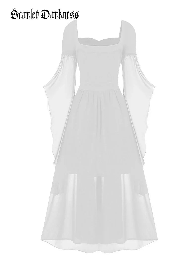 2025 Halloween Witch Fairy Tie-Strap Long Dress