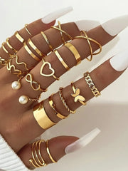 Gothic Open Ring Set 22 Pieces
