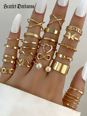 Gothic Open Ring Set 22 Pieces