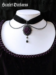 Gothic Dark Rose Choker