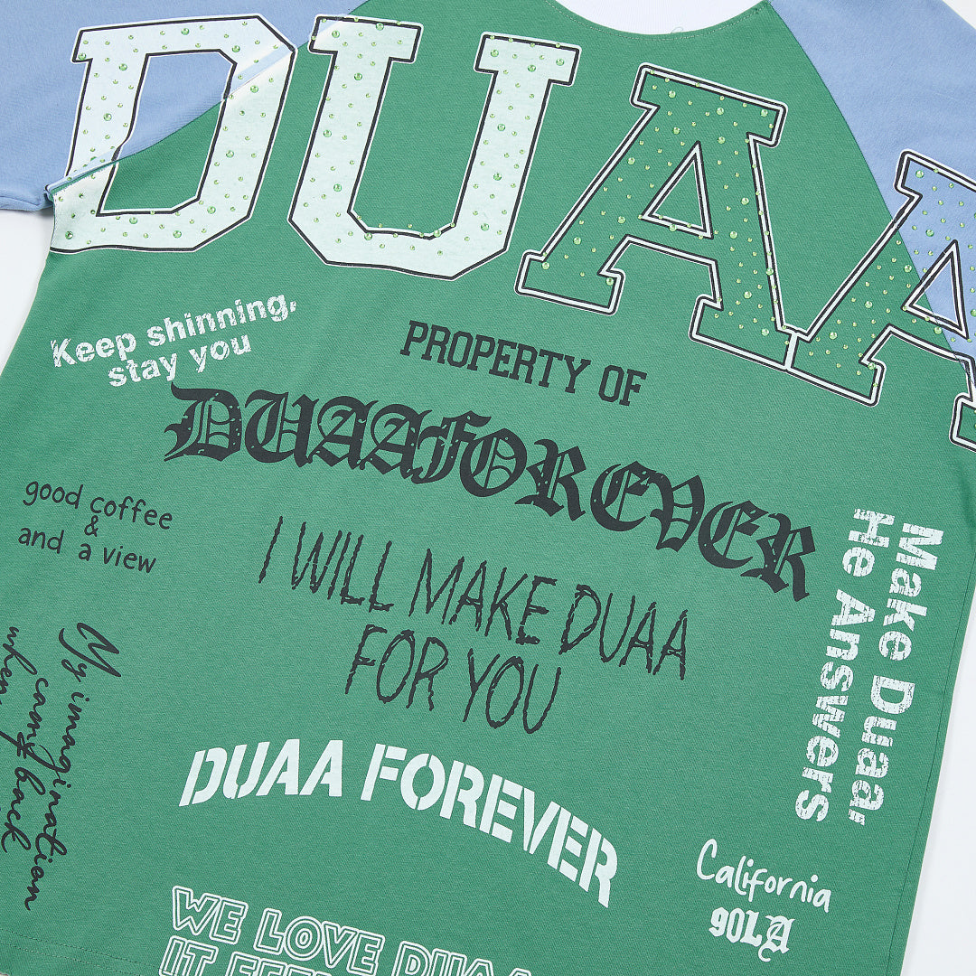 DUAA Court Text Raglan Tee