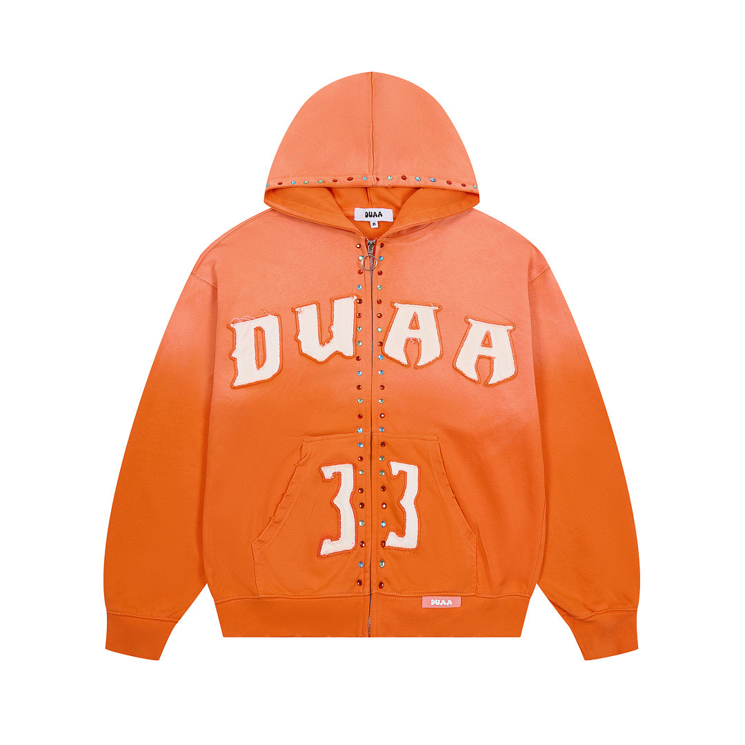 DUAA #33 Studded Zip Hoodie