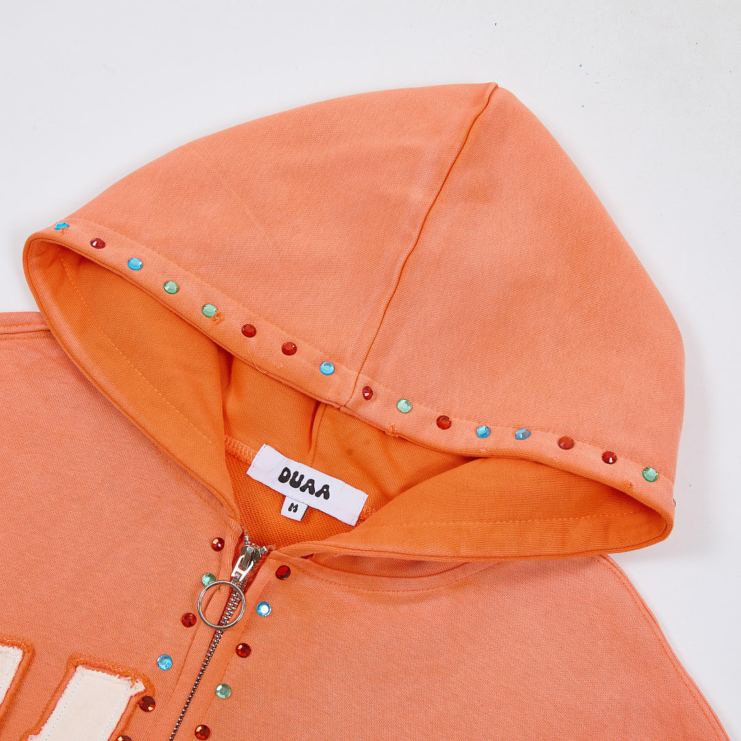 DUAA #33 Studded Zip Hoodie