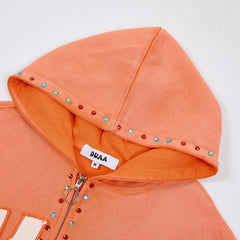 DUAA #33 Studded Zip Hoodie