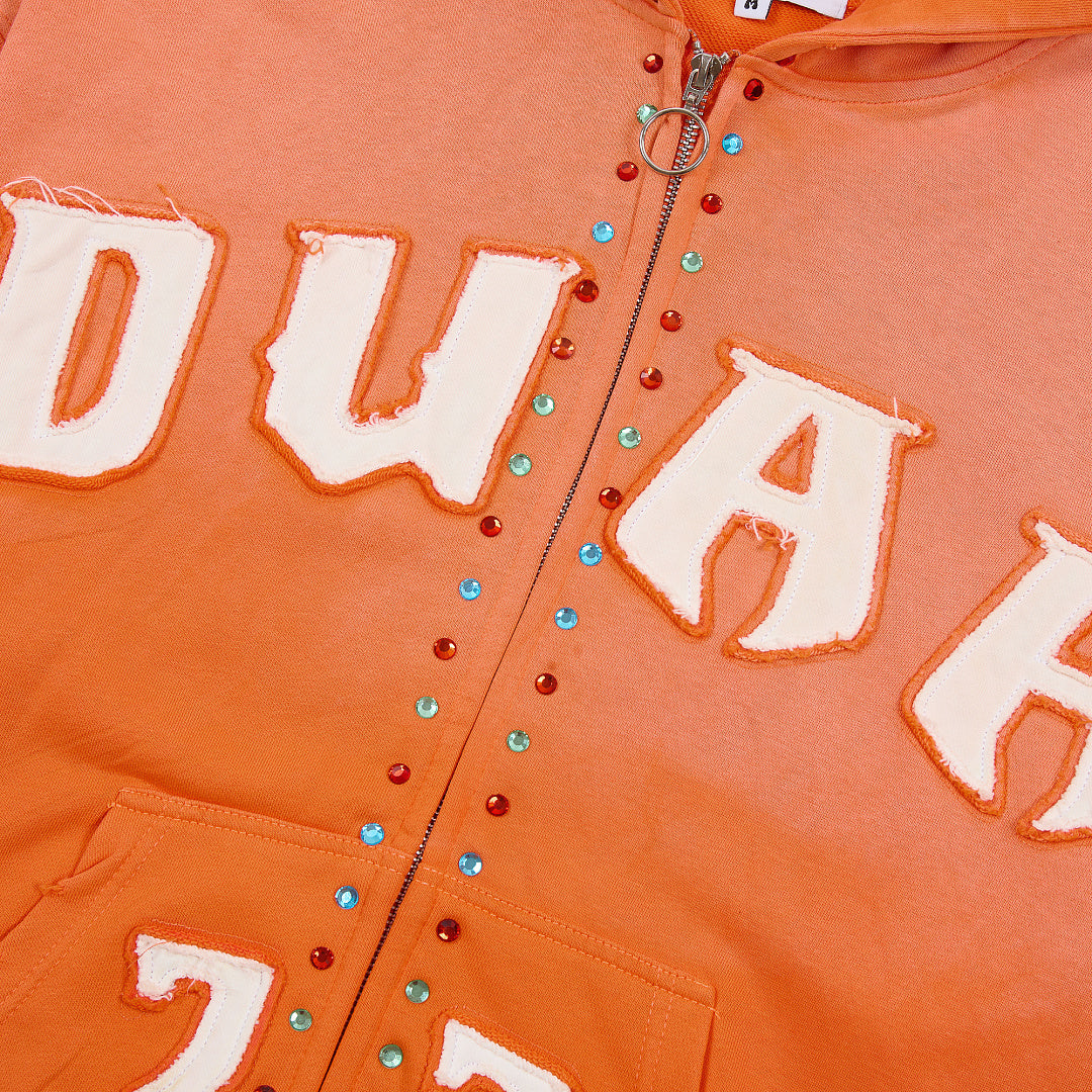 DUAA #33 Studded Zip Hoodie