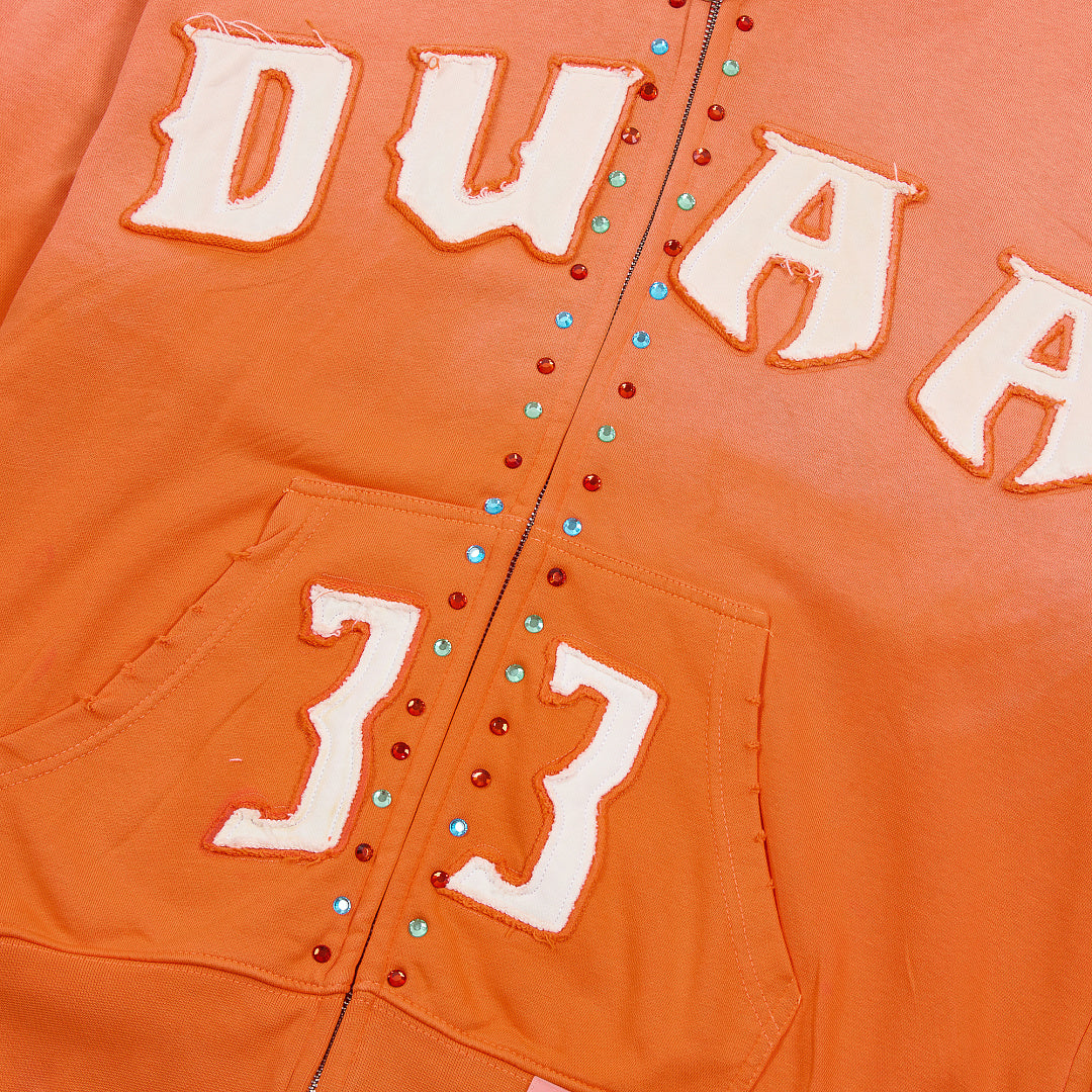 DUAA #33 Studded Zip Hoodie