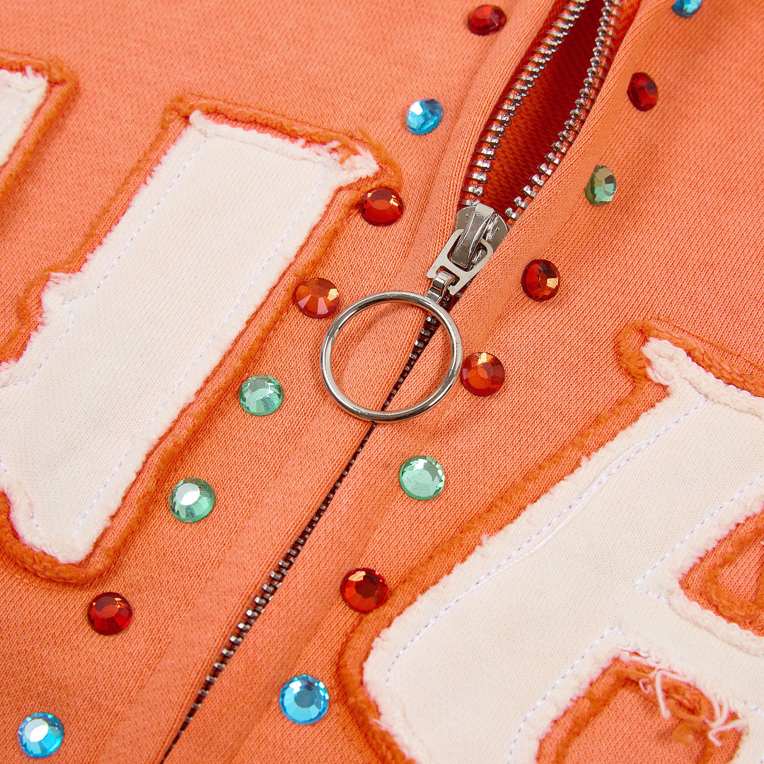 DUAA #33 Studded Zip Hoodie