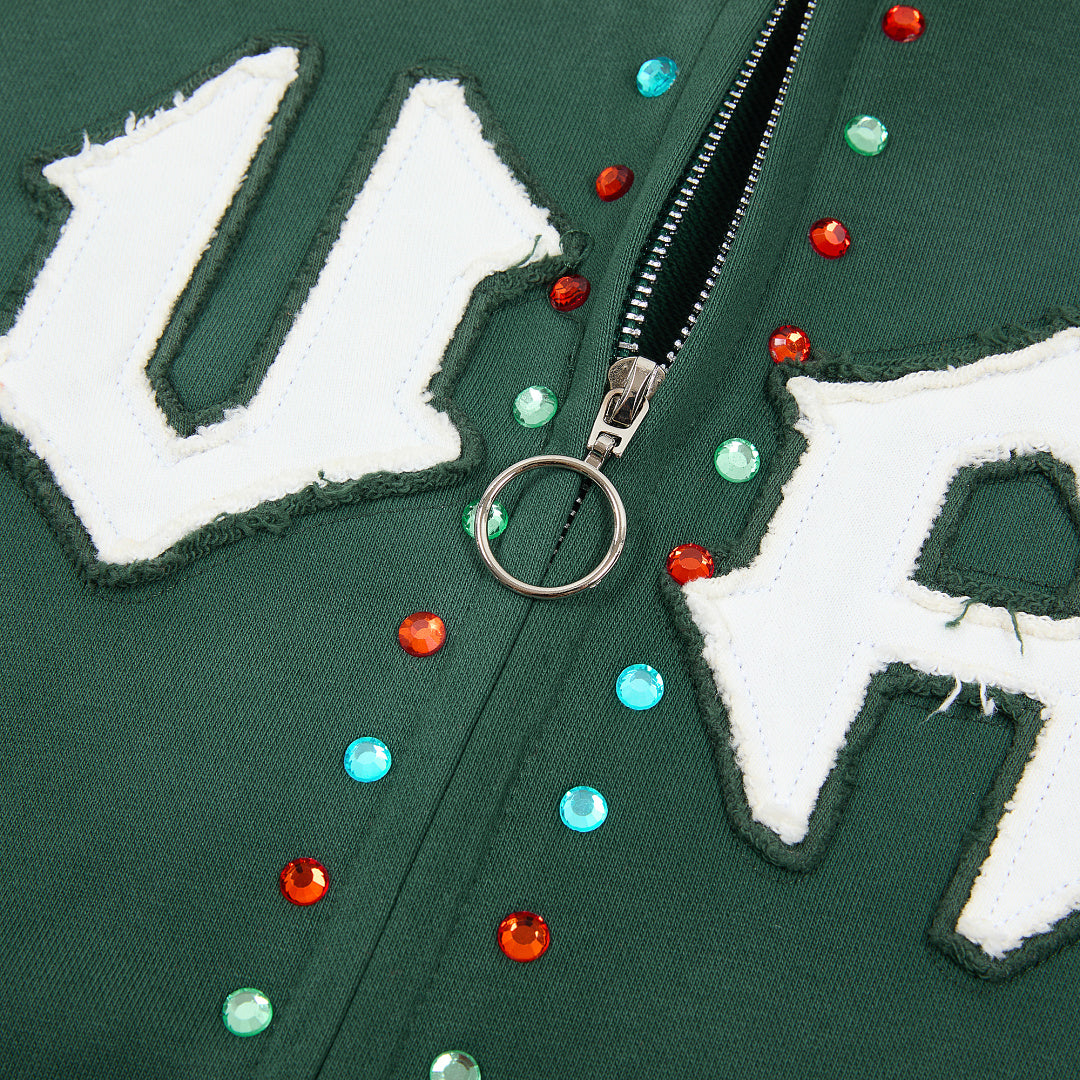 DUAA #33 Studded Zip Hoodie
