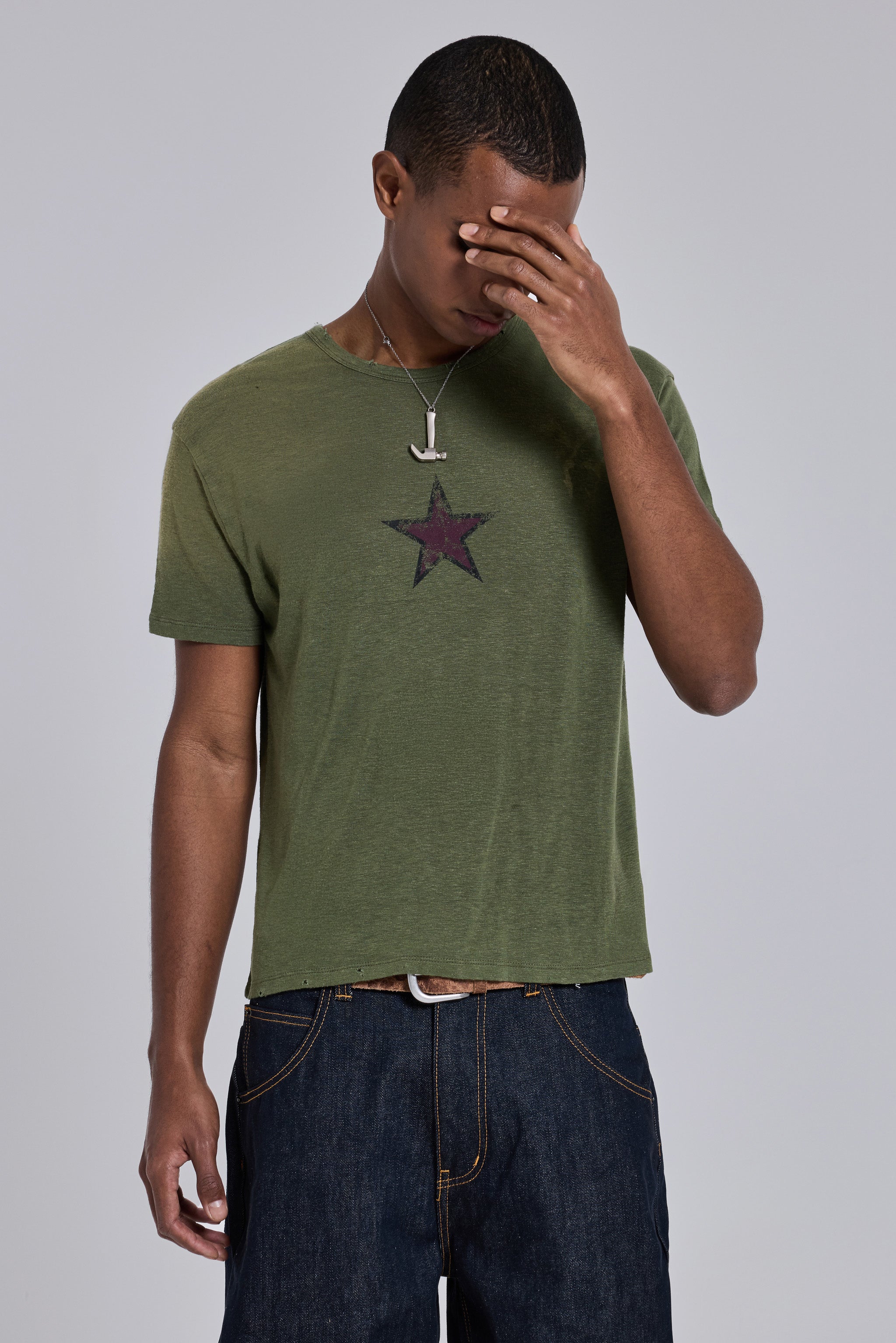 Green Star Sun Faded T-Shirt