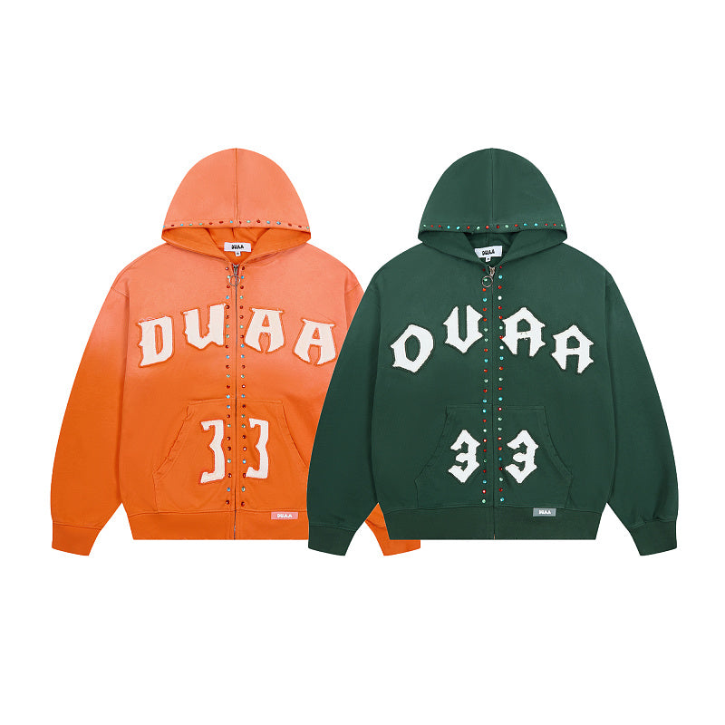 DUAA #33 Studded Zip Hoodie