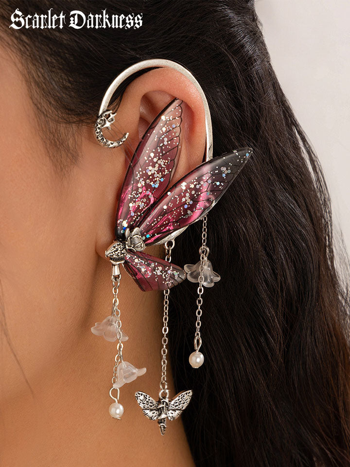 Fairy Tassel Butterfly Ear Clip