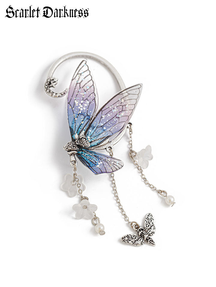 Fairy Tassel Butterfly Ear Clip