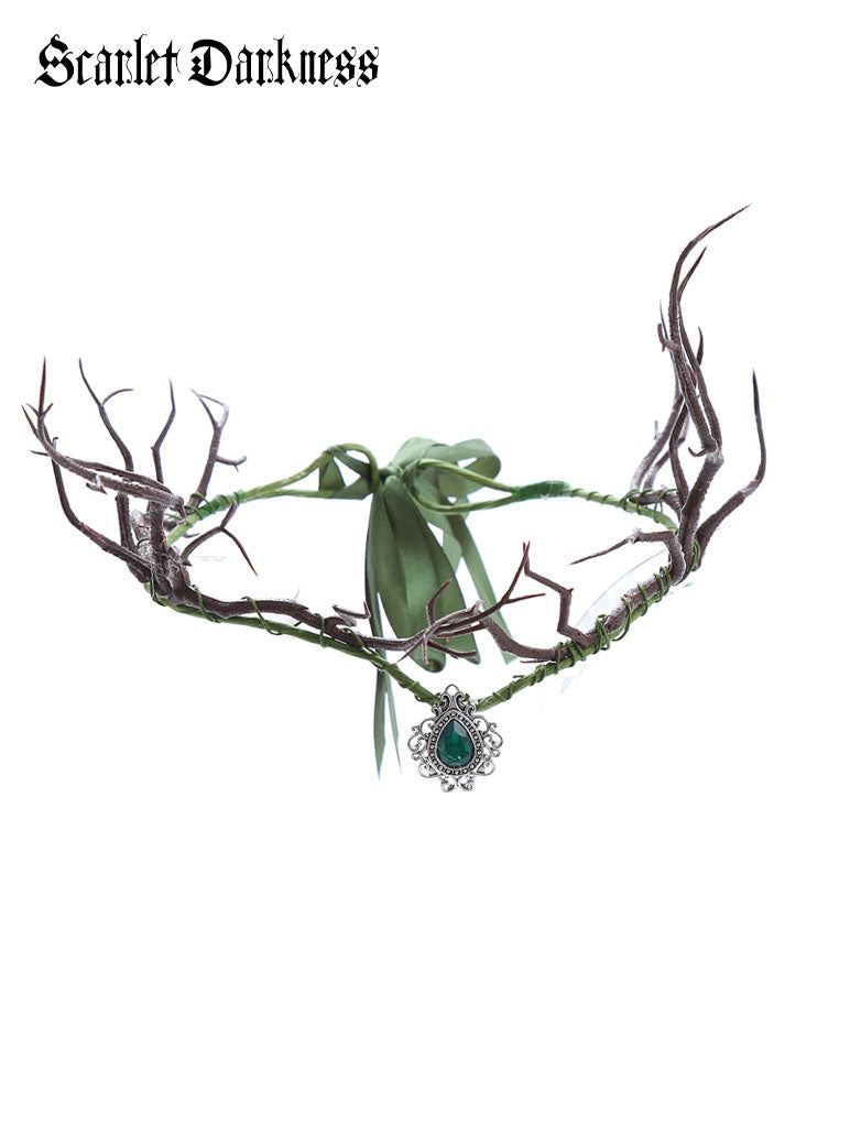 Forest Fairy Crown with Rhinestones