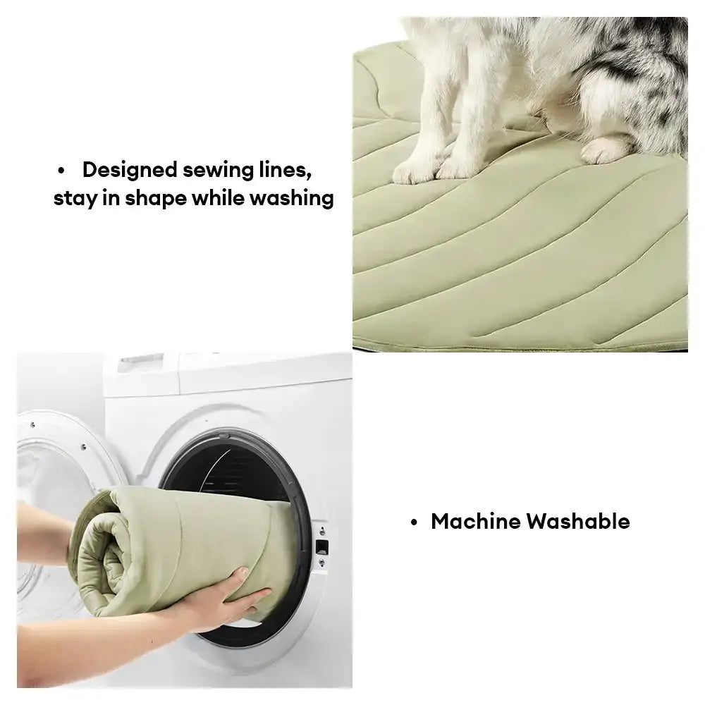Leaf Shaped Cooling Fabric Heat-Absorbing Comfortable Non-Slip Dog Mat