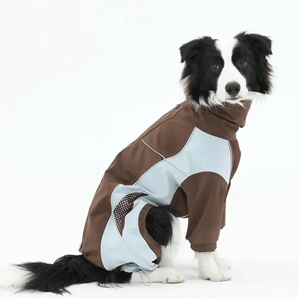 Multi-Functional Waterproof Windproof Dog Windbreaker Coat for Medium & Large Dogs