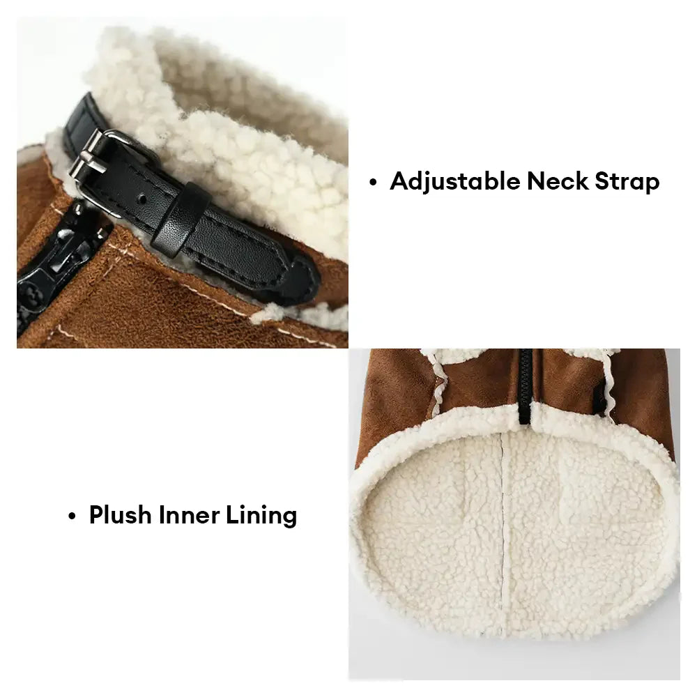 Retro Suede Dog Vest For Small Dogs