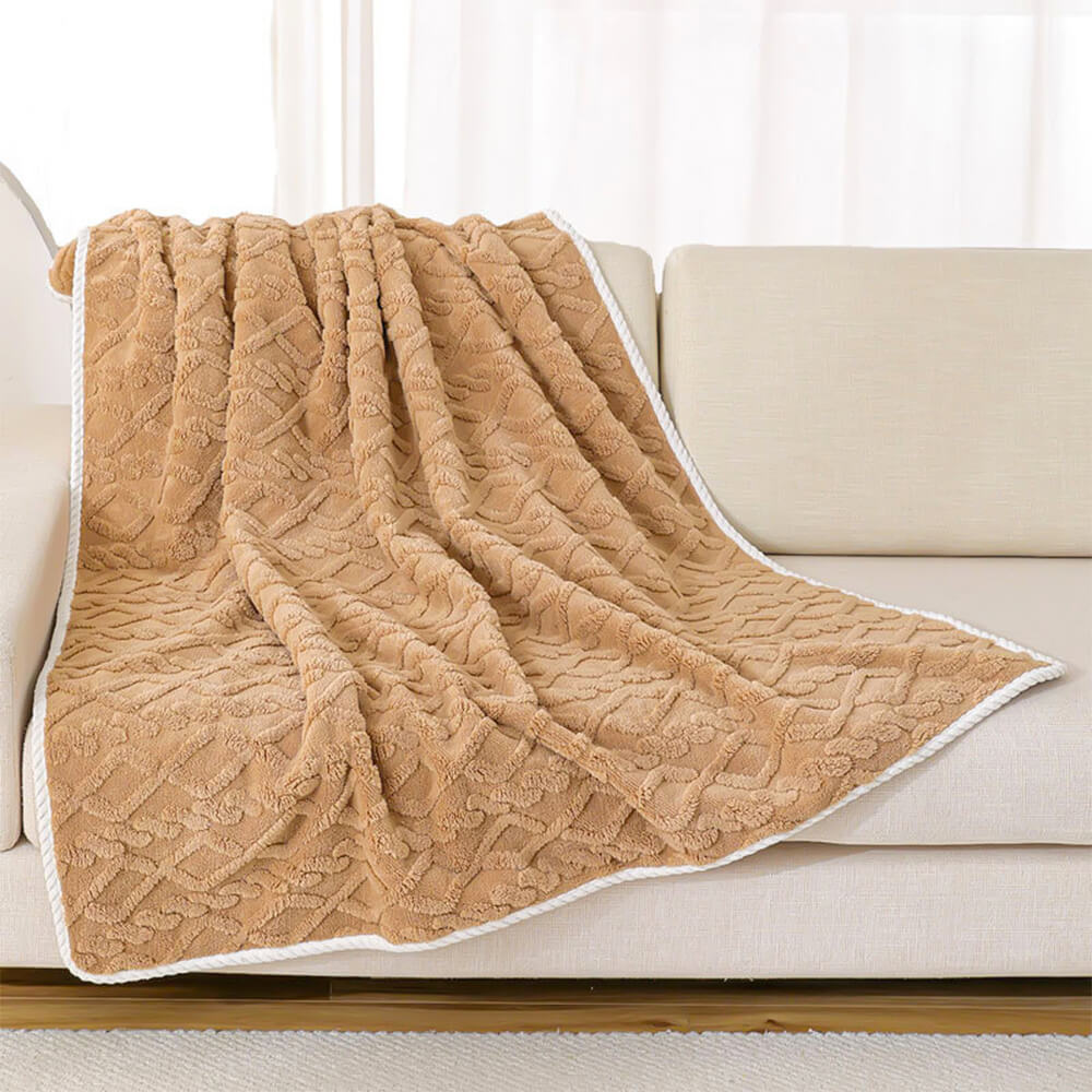 Luxurious Waterproof Soft Warm Polar Fleece Dog Blanket