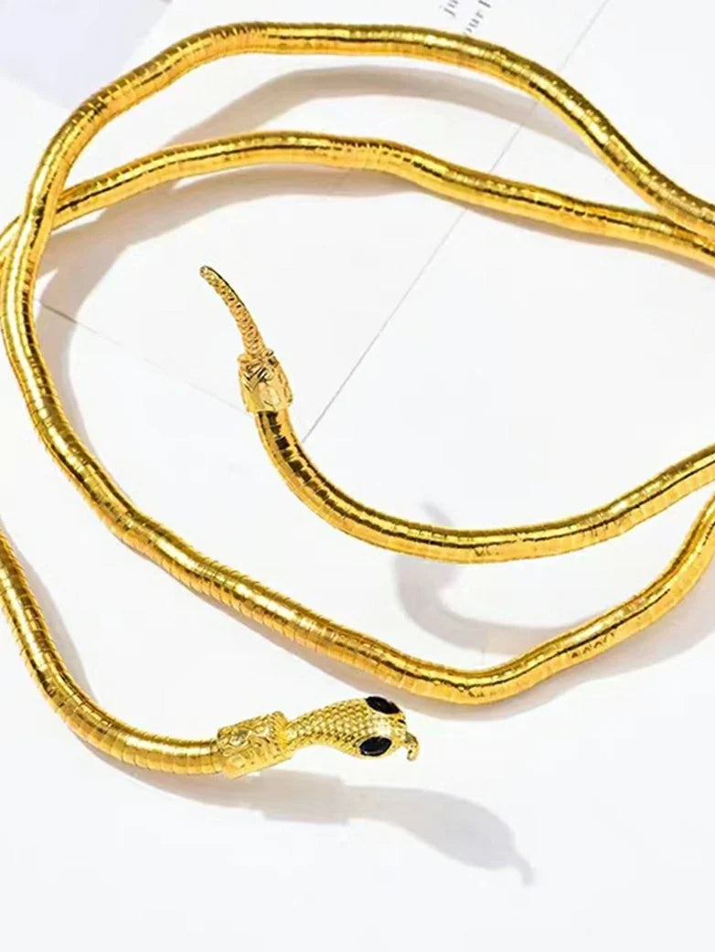 Gothic Witch Twisted Snake Necklace