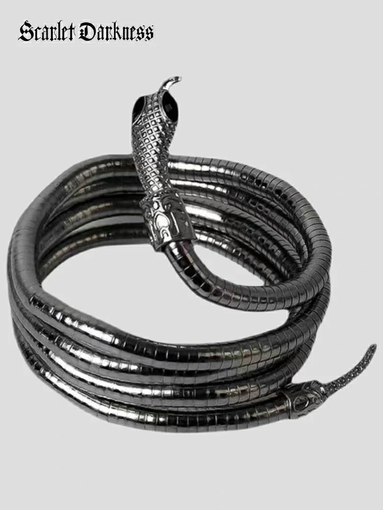 Gothic Witch Twisted Snake Necklace