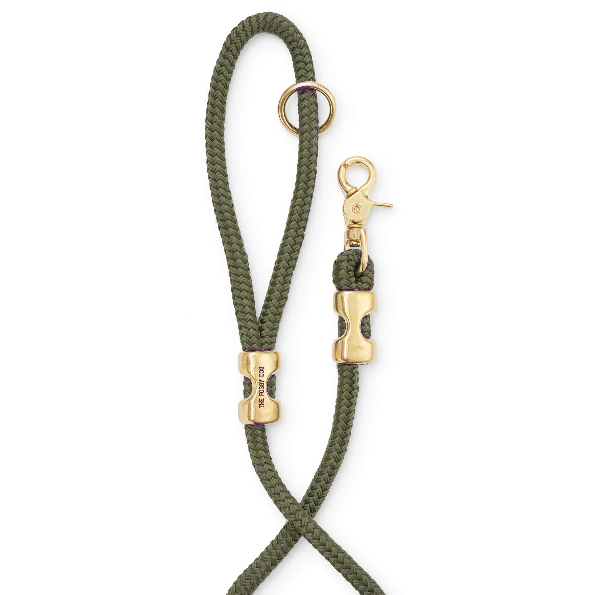 The Foggy Dog - Olive Marine Rope Dog Leash