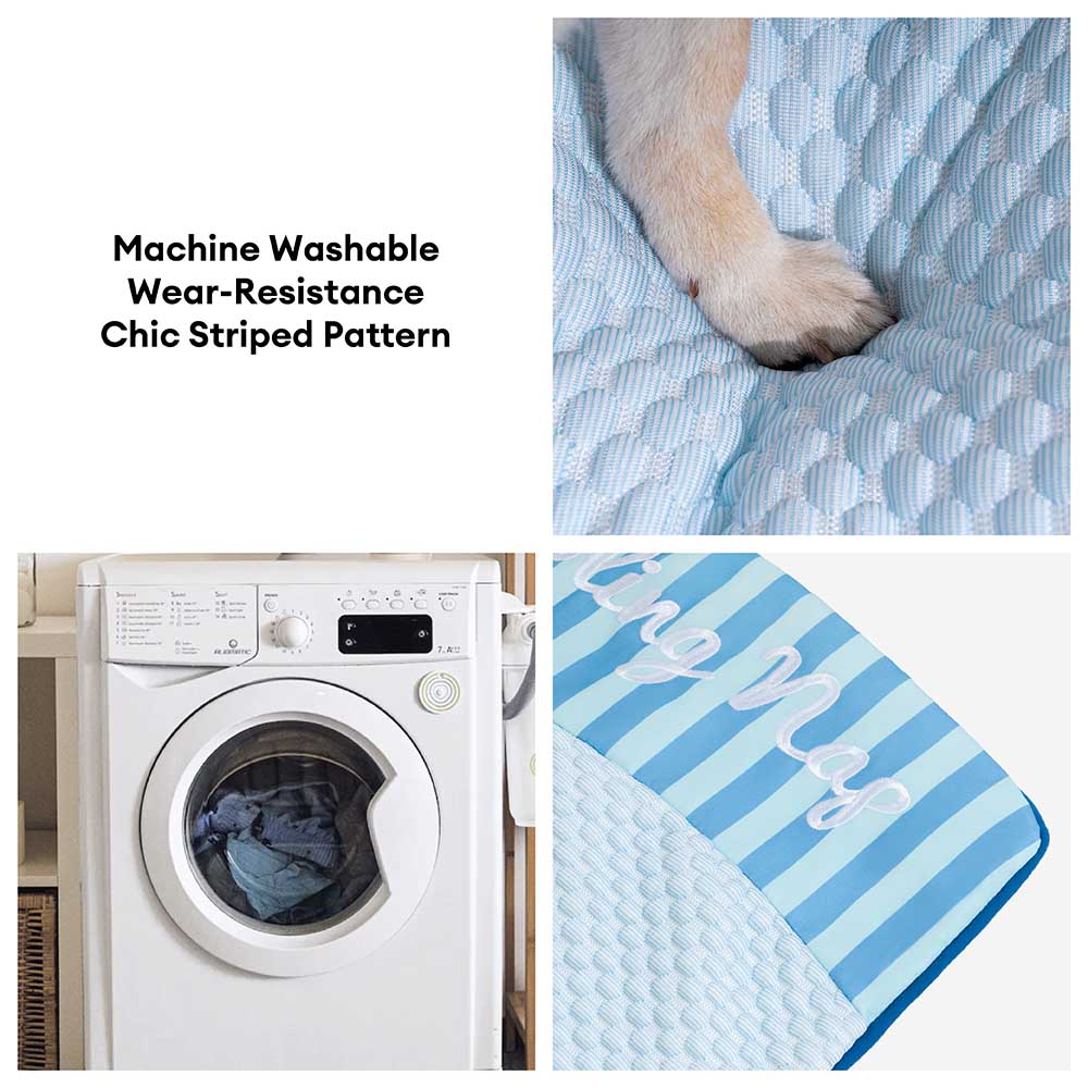 Large Washable Cooling Non-slip Dog Mat for Crate