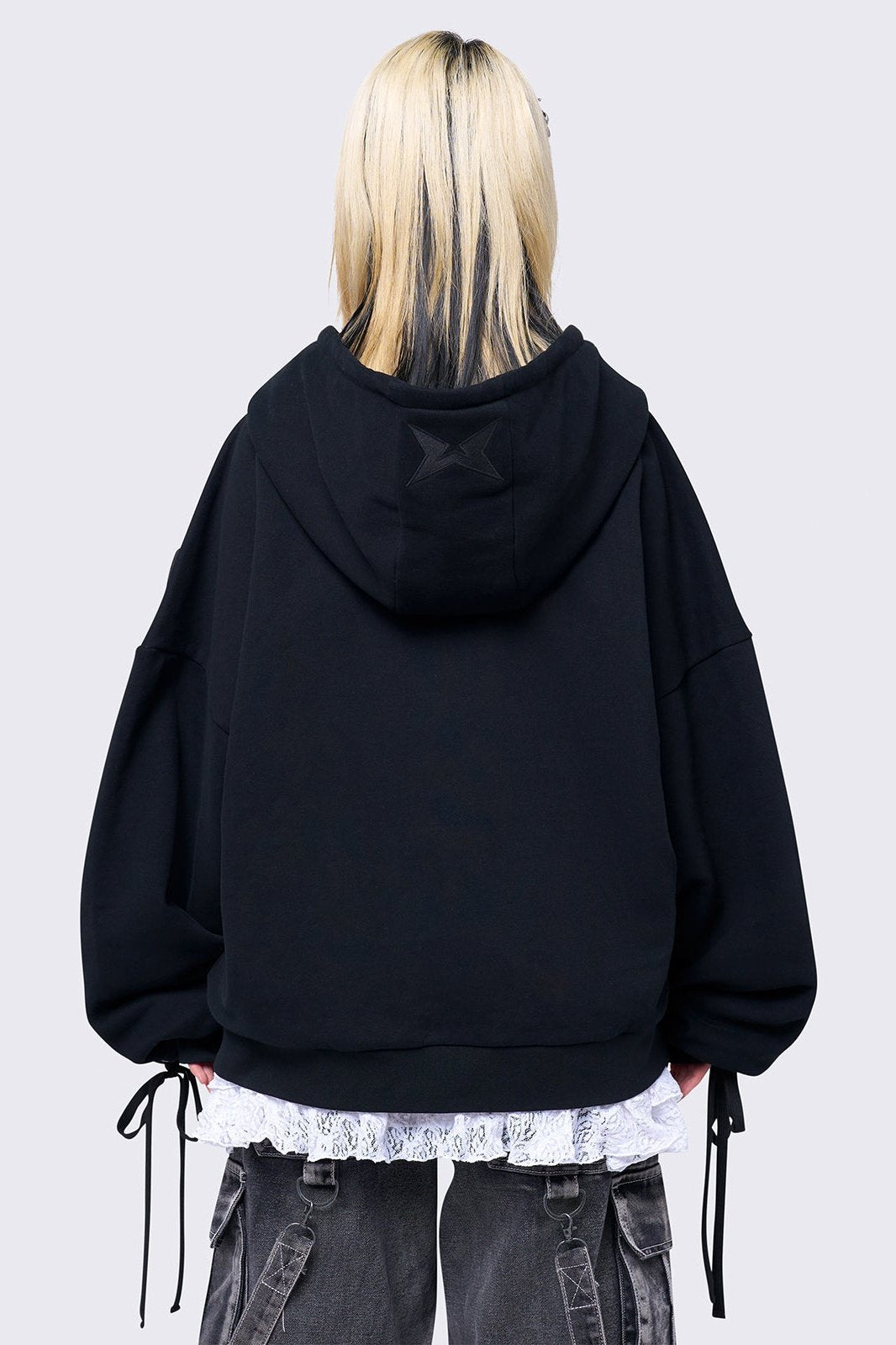 Mia Black Zip Up Hoodie
