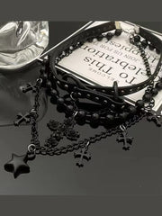 Miss Danger's Layered Leather Choker