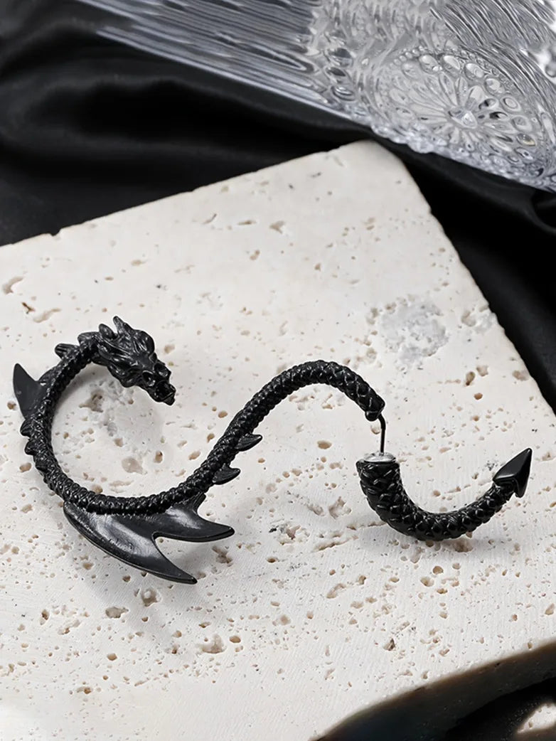 Retro Punk Flying Dragon Earrings