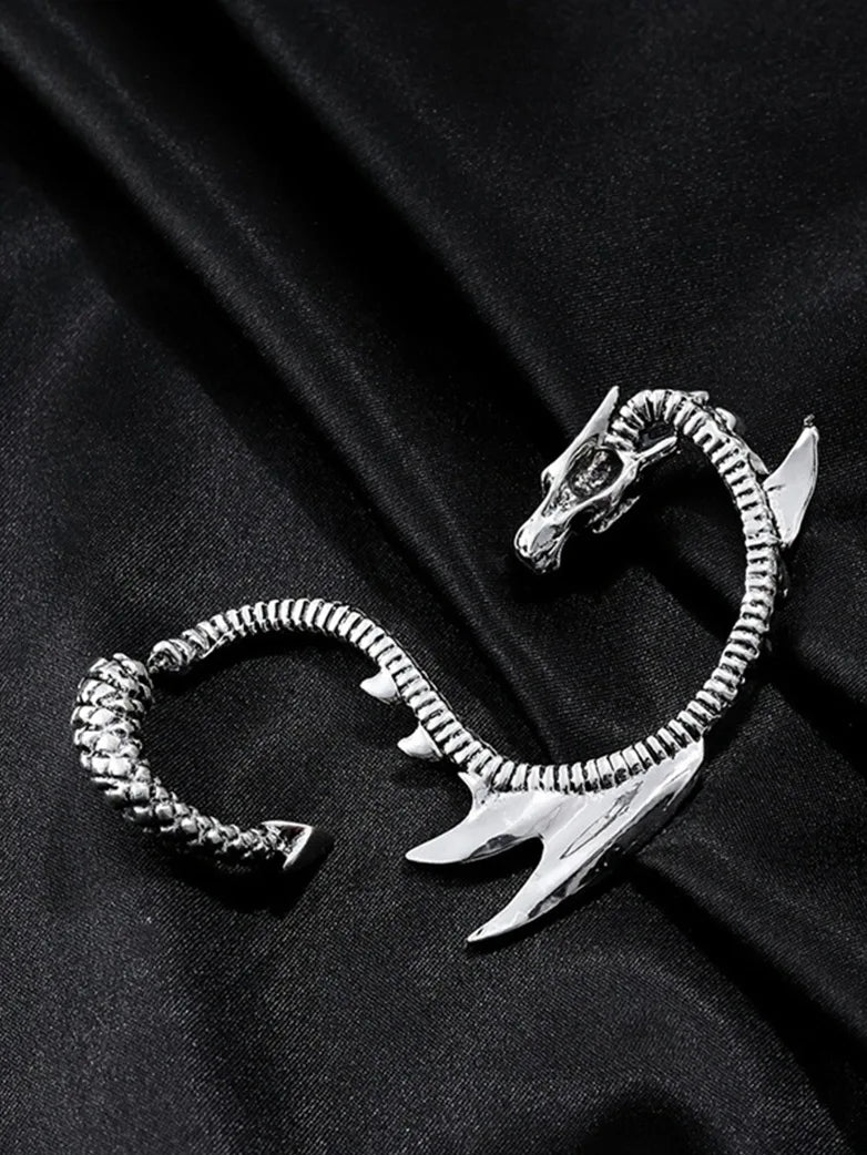 Retro Punk Flying Dragon Earrings