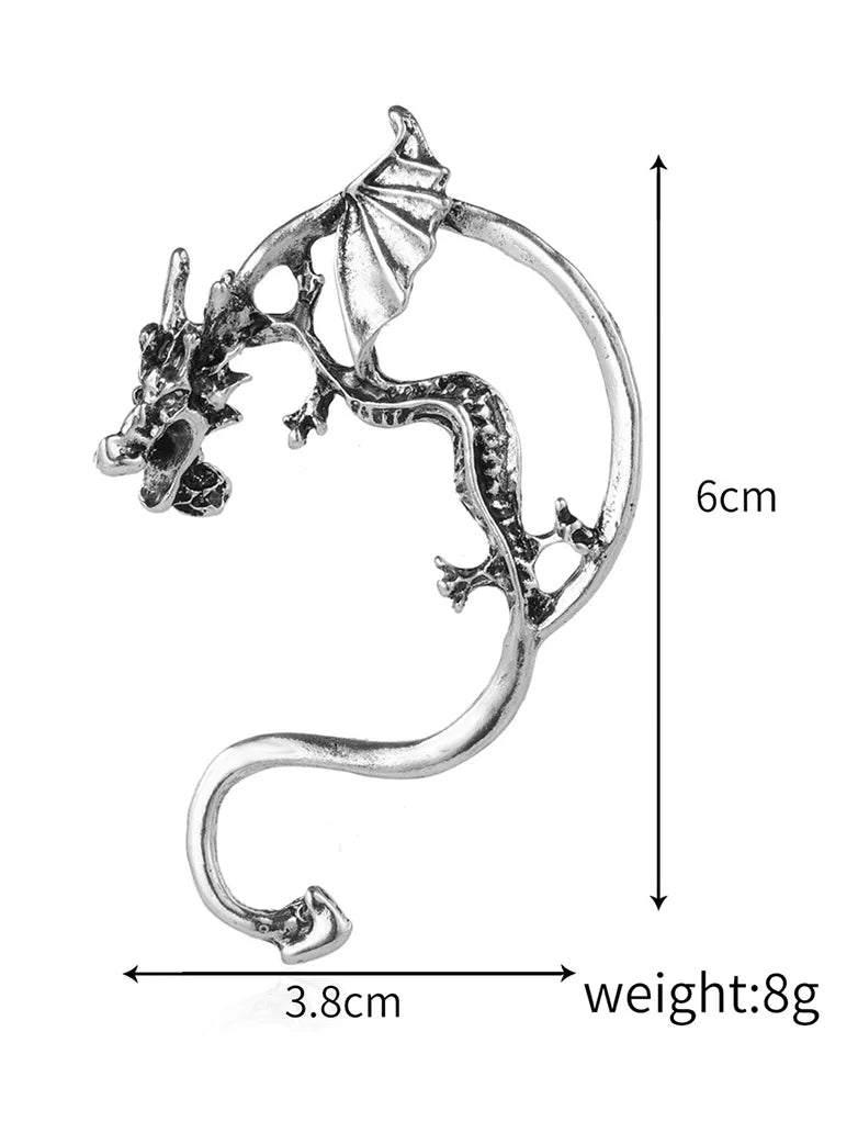 Medieval Dragon Ear Cuff 1pcs