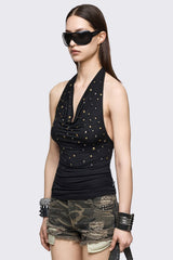 Arabella Studded Halter Top