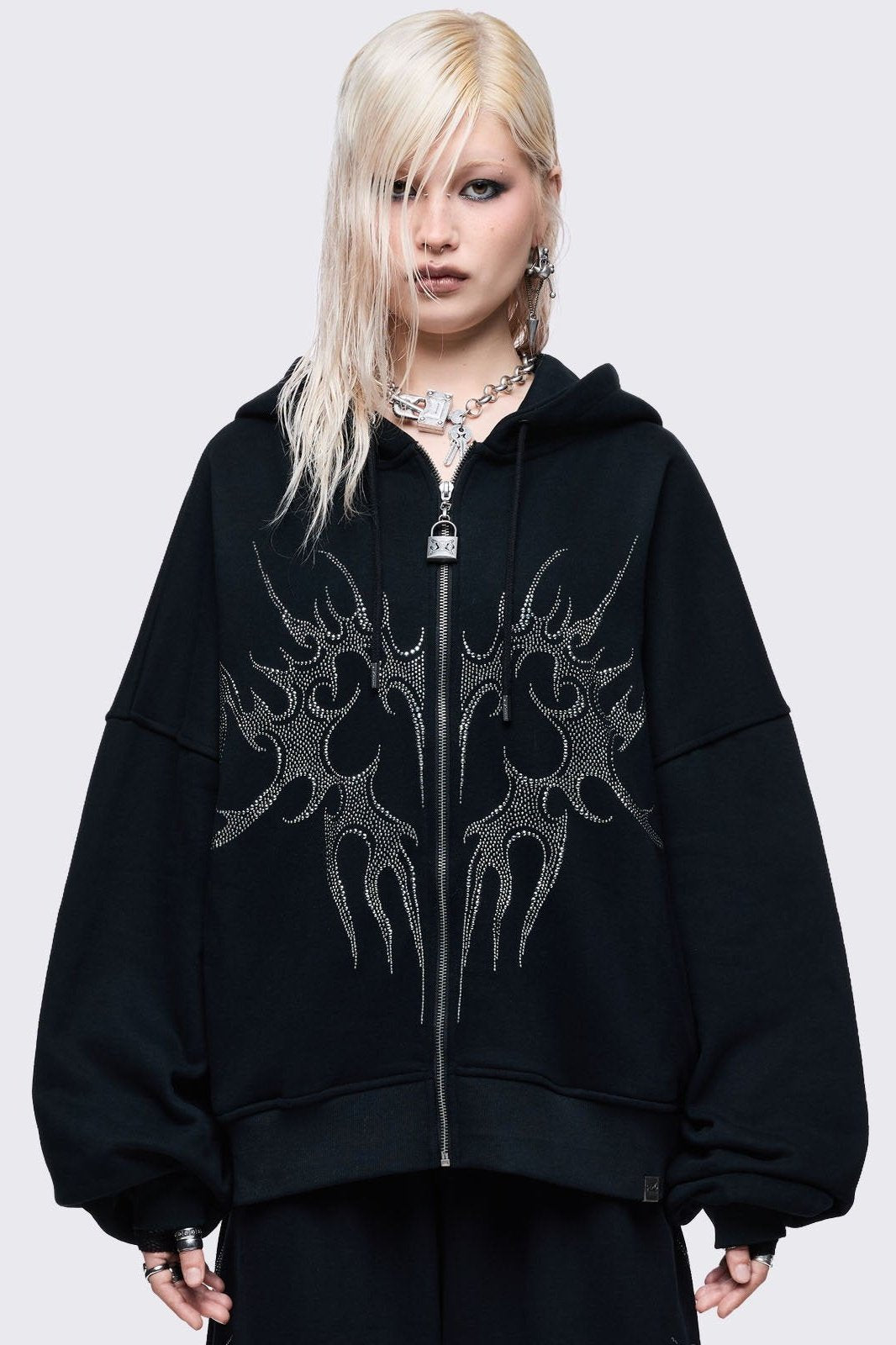 Burning Heart Zip Up Hoodie