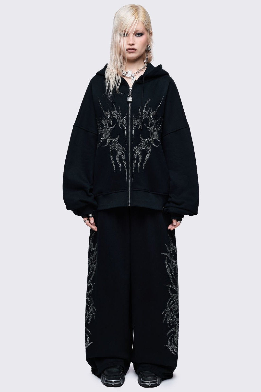 Burning Heart Zip Up Hoodie