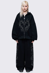 Burning Heart Zip Up Hoodie